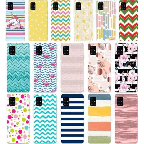 109AA Stripes Soft Silicone Tpu Cover phone Case for Samsung Galaxy A31 A41 A51 A71 A40 2019 Case