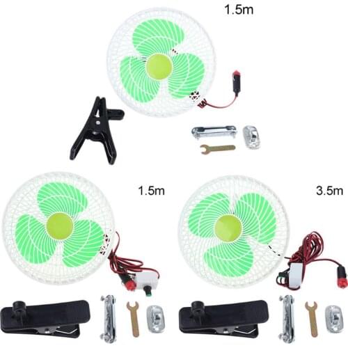 12V SUV Car Stepless Speed Air Cooling Fan Strong Wind Automobile Vehicle Oscillating Swing Clip Fan Car Vehicle