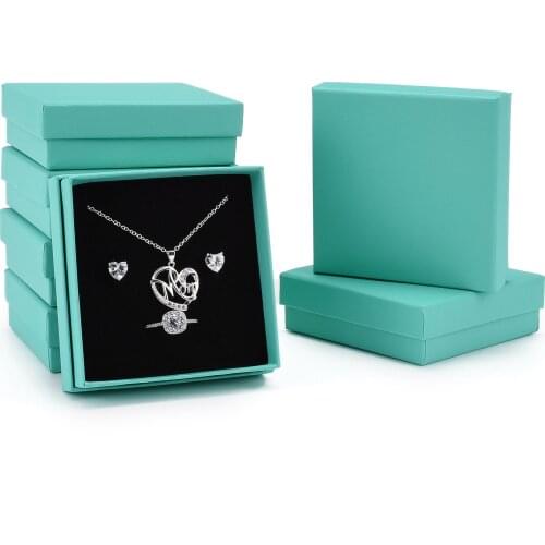 18Pcs 9.1x9.2x2.9cm Cardboard Jewelry Boxes Set Presents Gifts Display Boxes For Necklace Bracelet Earring Square Storage Box