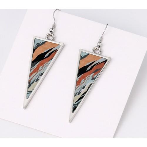 20Pairs /lot sublimation blank earrings triangle earring for heat transfer printing blanks products