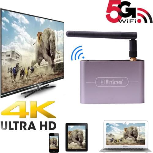 4K 5G 1080P HDTV HDMI-compatible VGA 3.5MM Audio Wireless Wifi Display Adapter Screen Mirror IOS Android Phone To TV Projector