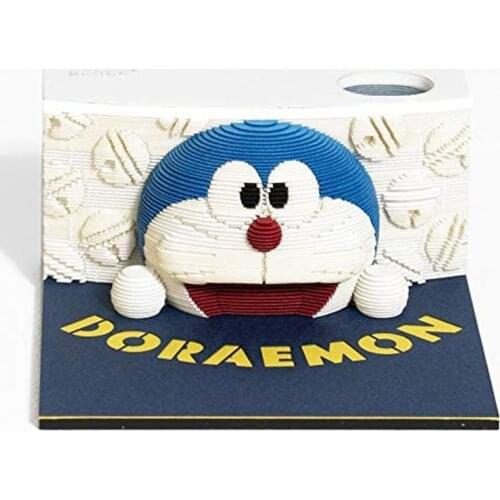 Omoshiroi Block New 3D Memo Pad Anime Cartoon Machine Cat Paper Model Boy Gift Students Office Diy Stationery Sticky Notes
