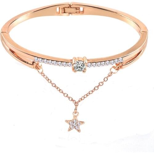 CHENFAN bangles bijouterie stainless steel bracelet for woman jewelery metal a charm bracelets fashion female bracelets gift