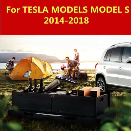 For TESLA MODELS MODEL S 2014-2018 Car Multi-Pocket Organizer Large Capacity Folding Storage Bag Trunk Stowing and Tidying