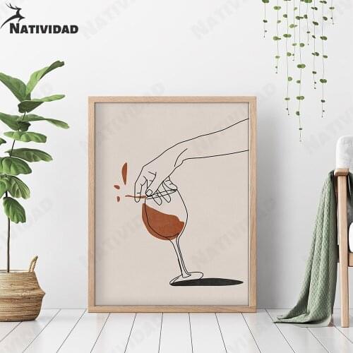 Home Deco Interieur Luxury Red Wine Willow Leaf Canvas Painting Flowers Retro Picture Print Poster Home Decoration Bedroom Wall