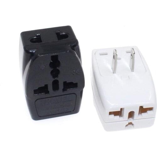 US Travel Adapter (Type A), Convert Universal Socket To 2-flat Pins Japan America Philippines Power Plug 1To 3 Receptacle Outlet