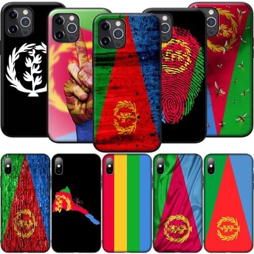 GX65 Eritrea Flag Silicone Soft Case for iPhone 13 12 Mini 11 Pro XS Max XR X 8 7 6 6S Plus 5 5S SE 2020