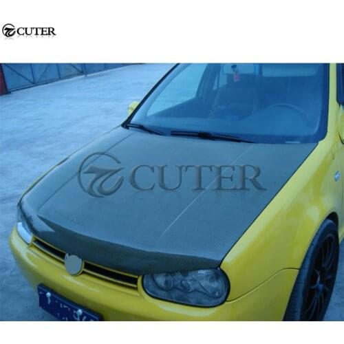 For volkswagen Golf 4 Carbon fiber Car engine hood with cover vents bonnet car body kit 2004