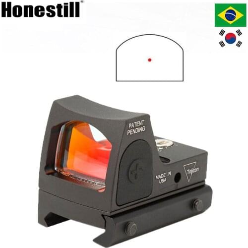 Mini RMR Red Dot Sight Collimator Glock Riflescope Reflex Sight Fit 20mm Weaver Rail for Airsoft Hunting Rifle