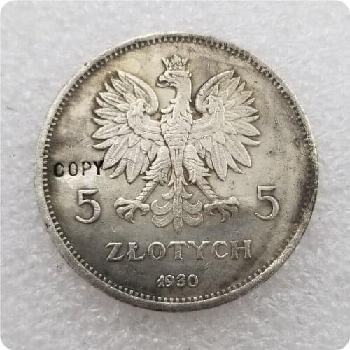 1930-POLAND-5-ZLOTYCH COPY commemorative coins-replica coins medal coins collectibles
