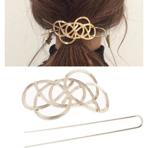 Metal Hair Stick Knot Hair Chopstick Updo Decorative Pins for Girl Women Long Hair