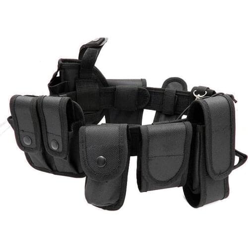 Multifunctional Security Belts Outdoor Tactical Military Training Polices Guard Utility Kit Duty Belt Waistband with Pouch Set