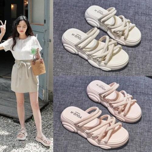 Fairy style fashion sports sandals women Roman slippers with thick soles 2021 summer new womens two-wear sandals and slippers