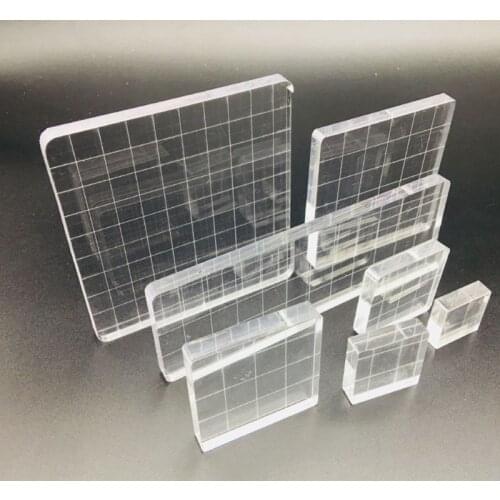 7pcs/set Transparent Acrylic Block DIY Crafts Seal Stamp Scrapbooking Photo Album Decor