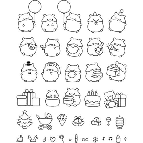 Animal balloon Transparent Clear Silicone Stamp/Seal for DIY scrapbooking/photo album Decorative clear stamp sheets A2110
