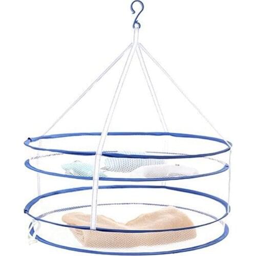 Detachable Double Layer Drying Nets Folding Hanging Clothes Laundry Basket Underwear Dryer Sweater Cloth Net Dry Rack Mesh