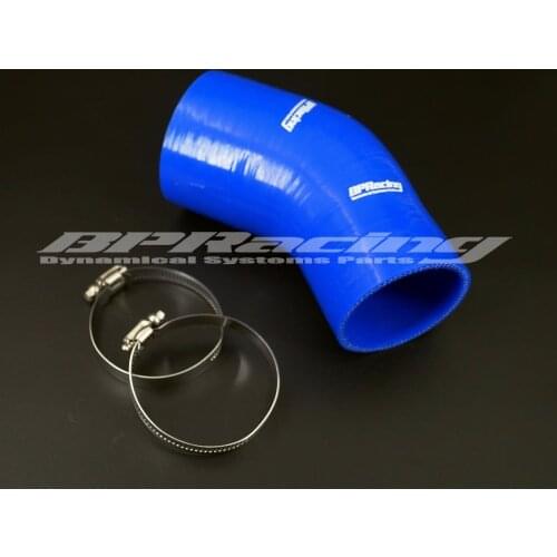 65mm to 76mm/65mm to 80mm 45 Degree Silicone Elbow Reducer Hose/2.56" inch to 3" inch/2.56" inch to 3.15" inch piping + Clamp