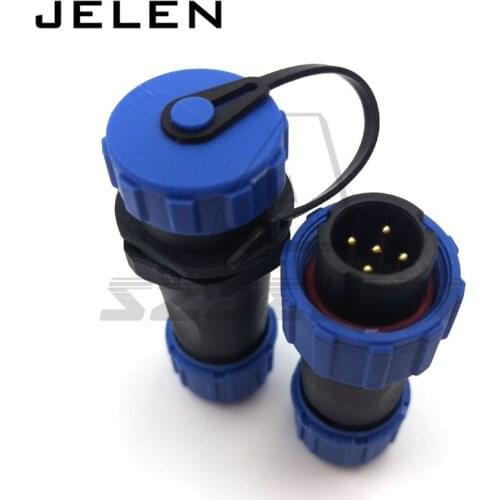 SP13 IP67 5 pin waterproof connector, Waterproof connector plug socket power supply wire 5 pin connector