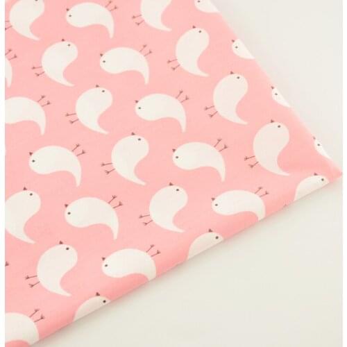 Decoration Patchwork Bedding Tissue Pink Bird Cotton Fabric Tecido Quilting Home Textile Teramila Fabrics Craft Sewing Cloth