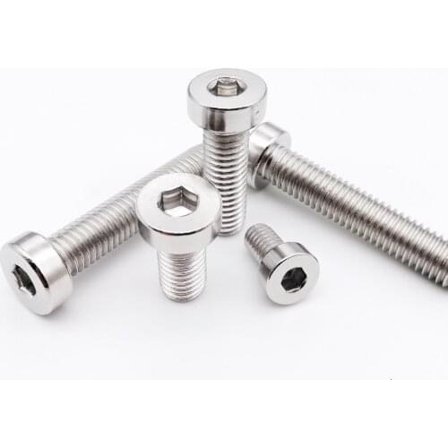 10/50x High Quality M3 M4 M5 M6 M8 304 A2-70 stainless steel DIN7984 Allen Hex Hexagon Socket Thin Low Short Head Cap Screw Bolt