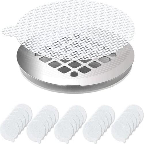 25PC Drain Hair Catcher Mesh Sticker Bathroom Shower Disposable Anti-blocking Mesh Sewer Hair Concentrator Floor Drain Cover