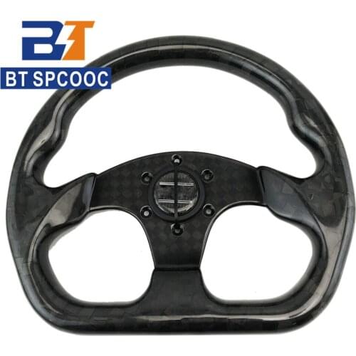 SPCOOC High Quality Car Steering Wheel 13Inch 320-330mm Real Carbon Fiber Racing Sport Steering Wheels With O* Horn Button