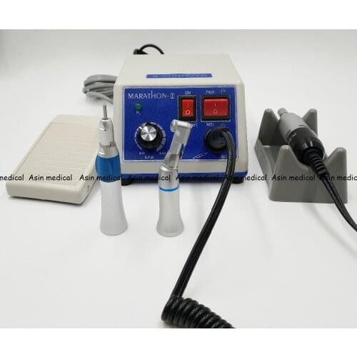 High Quality dental Lab micromotor polish handpiece with contra angle straight handpiece SEAYANG MARATHON 3 Electric Motor