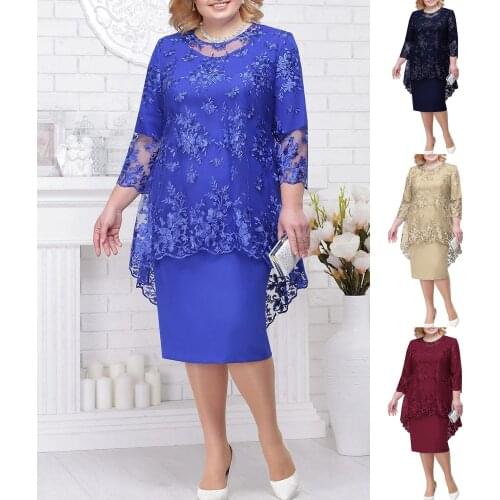Fast Shipping Two Piece Mother Of The Bride Dresses Plus Size Wedding Evening Gown With Sleeves Party vestido de fiesta de boda