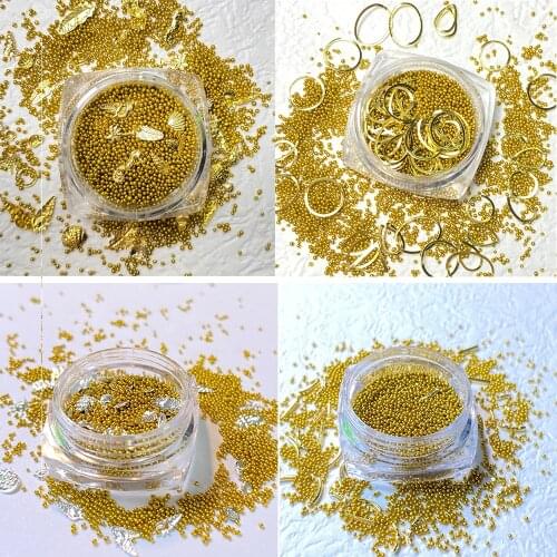 1 Box DIY Nail Art Mini Caviar Beads Pearly Rhinestones For Nails Colorful Pixie Decoration Crystal for Nail Decorations