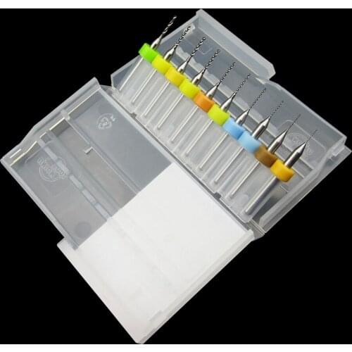 10pcs/Set 0.3-1.2mm PCB Print Circuit Board Carbide Micro Drill Bit Tool Set Integrated Circuits