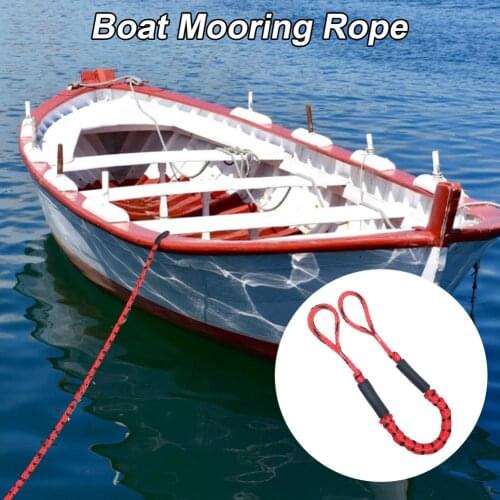 2Pcs Set Bungee Dock Line Mooring Rope For Boat 4 Ft 2 Ropes Rope Bungee Cord Dockline Boats Kayak Accessories