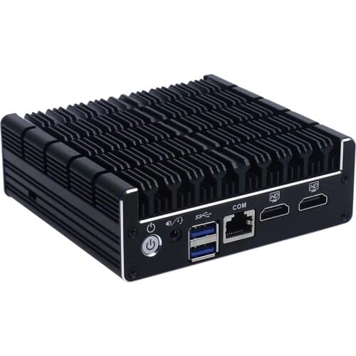 4*LAN Mini PC Celeron Dual Core J3060 Quad Core J3160 Processor Fanless Thin Client Little TV Box Quad*Gigabit NIC PC with 1*COM