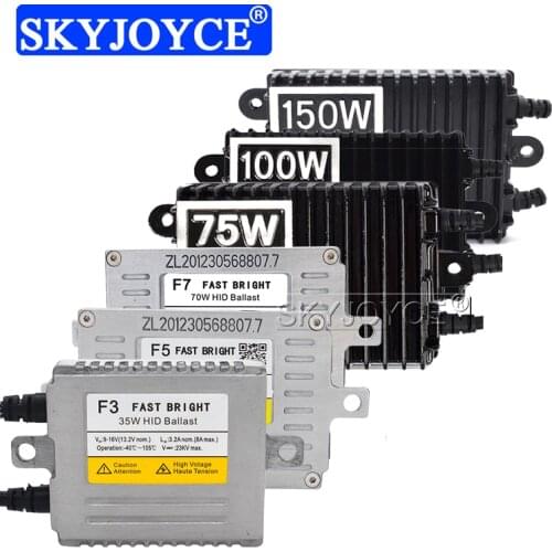 SKYJOYCE AC 12V Car Headlight HID Ballast 35W 55W 70W 75W 100W 150W HID Ballast For Car Light Bulb Xenon H7 H1 H11 D2H Xenon Kit