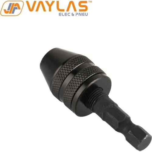 Keyless Drill Chuck 0.3-3.6mm Extended Hexagon Handle Electric Screwdriver Adapter Extension Rod