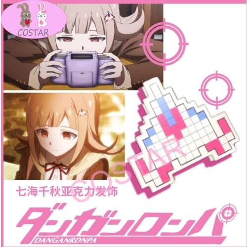 COSTAR Anime Game Danganronpa Nanami ChiaKi Pixel Small Plane Hairpin Headdress Hair Accessories Cosplay