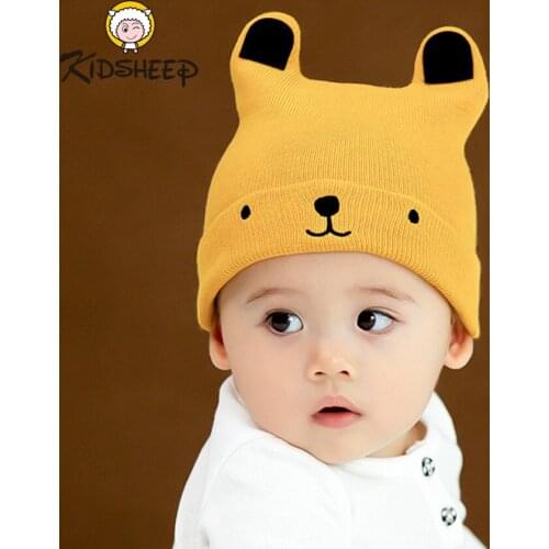 Kidsheep Baby Knit Hats Soft Warm Infant Toddler Beanie Cute Babies Hat Baby Wool Cap Newborn Cartoon Hat for Boys and Girls
