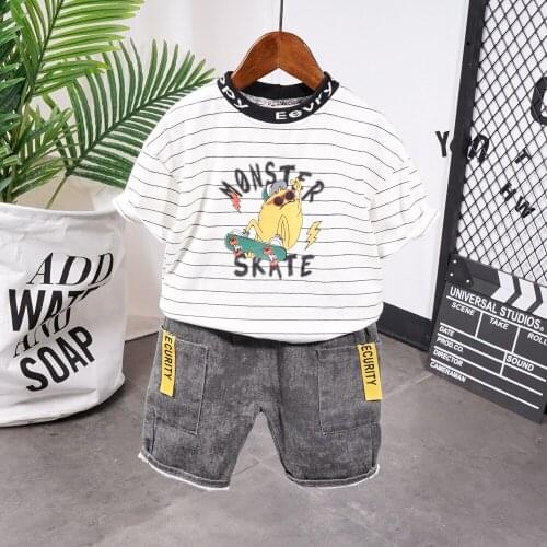 2020 Summer Causal Cotton Baby Children Soft Shorts Suit T-shirt Shorts Boys clothes Kids Red letter Pattern Clothes for 2-7-8