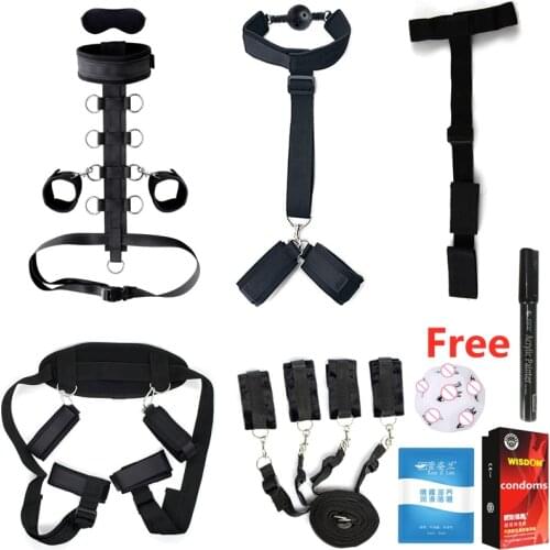 Sex products Bondage Set Under Bed BDSM Bondage Restraint Strap System Adults Wrists & Ankle Cuffs Sex Toys For Woman sex shop
