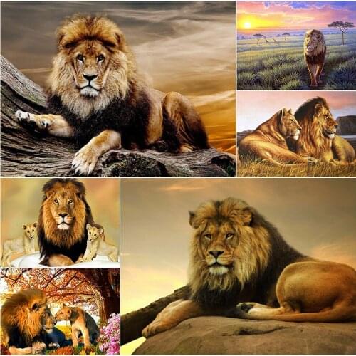 Diamond Painting Lion Full Drill Cross Stitch 5D DIY Animals Mosaic Embroidery Kits Handmade Home Decor Rhinestone Art Picture