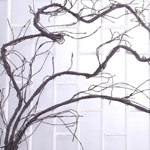 300cm Artificial Fake Plants Tree Twigs Branches Liana Wall Hanging Rattan Silk Flexible Flower Vines Wedding Garden Decoration