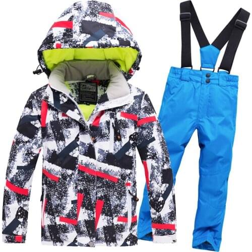 2019 Winter Boys Skiing Suits Fleece Jackets Overalls Girls Snow Sets Sport Childrens Clothing Outfits Teenage Kids Clothes