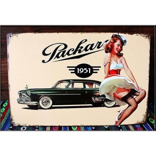 50pcs/lot Metal Sign shabby chic Retro Vintage Wall Decoration CAR Tin Plate Printed Painting for Wall Decor Free Shipping 20*30