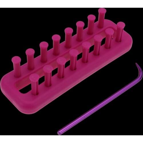 Portátil tejer telar artesanía bricolaje tejer herramientas de coser herramientas Mini Loom