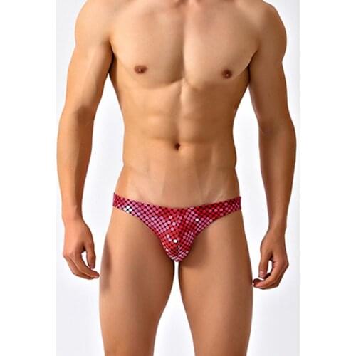 Red narrow side sexy tight low waist swimwear 2021 men beach shorts gay pool swim briefs bikini sports surf swimsuits small size