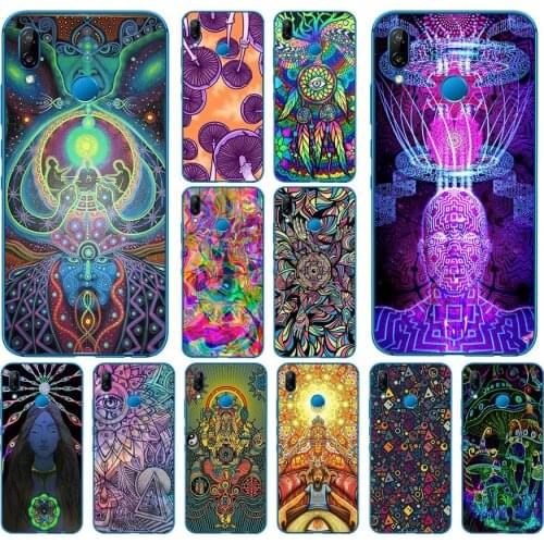 198DD Psychedelic drawing Soft Silicone Cover for Huawei P9 P10 P20 P30 Lite mate 10 20 PRO lite p smart 2019 case