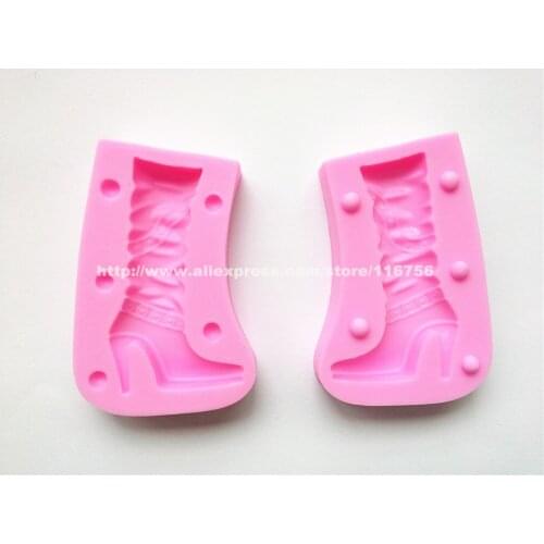 New! Free Shipping Boots Shaped Silicone Mold Cake Decoration Fondant Cake 3D Food Grade Silicone Mould 199
