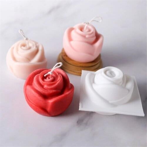 Silicone Candle Molds 3D Rose for Resin Casting, Aromatherapy Candle Making and Crafting Projects Flower Mold for DIY Soap, Wax