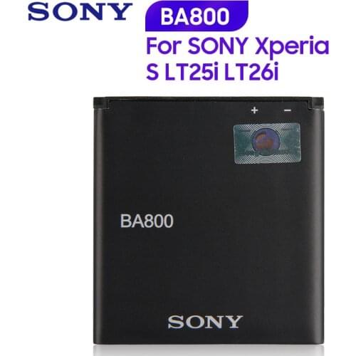 Original Replacement Sony Battery BA800 For Sony Xperia S LT25i Xperia V LT26i AB-0400 Authentic Phone Battery 1700mAh
