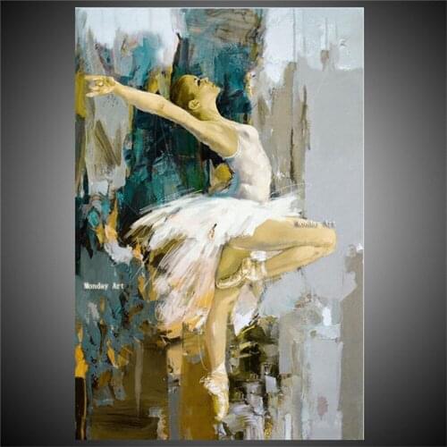 New Handmade Modern Abstract Portrait picture Wall Art Canvas oil Painting Dancing Girl Picture for Room office hotel Decorative