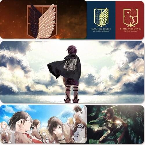 Anime Attack on Titan Waterproof Desk Mat Mouse Pad Computer Keyboard Table Pad Large Gaming High Quality Mouse Pad